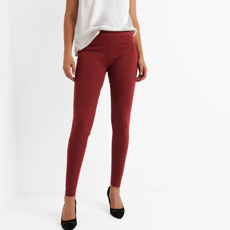 Súprava 2 legín s pružným pásom bórdó+čierna 054 Blancheporte 65543272