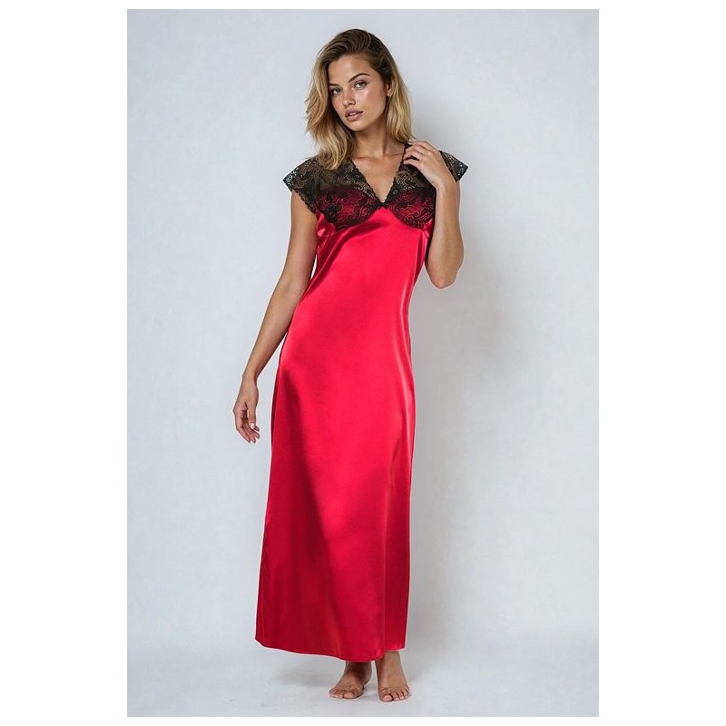 Kalimo Saténová košieľka s čipkou Mactan vínová 13814698