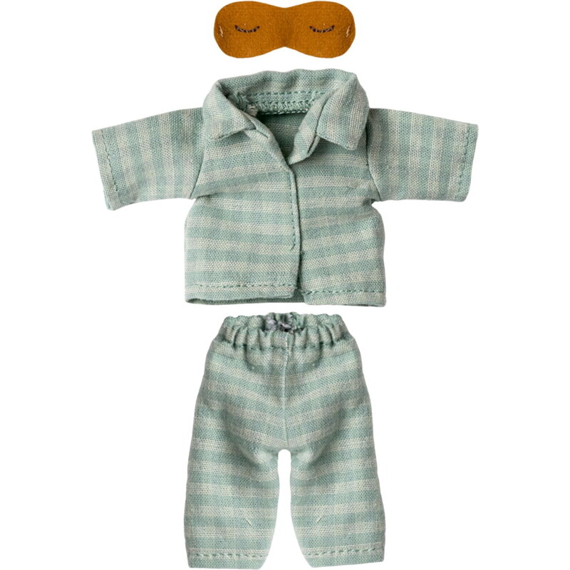 Pyžamový set pre myšky Maileg Dad Mint / Sand 65545431