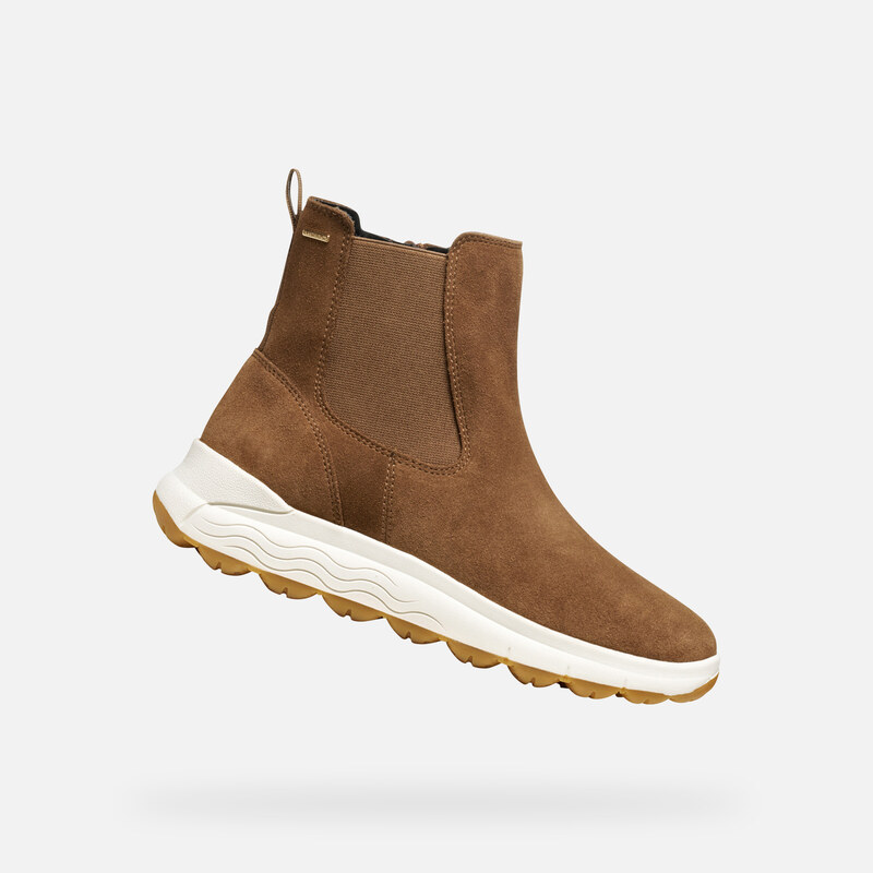 Light Brown Womens Ankle Boots Geox Spherica 4x4 B ABX - Ladies 65545508
