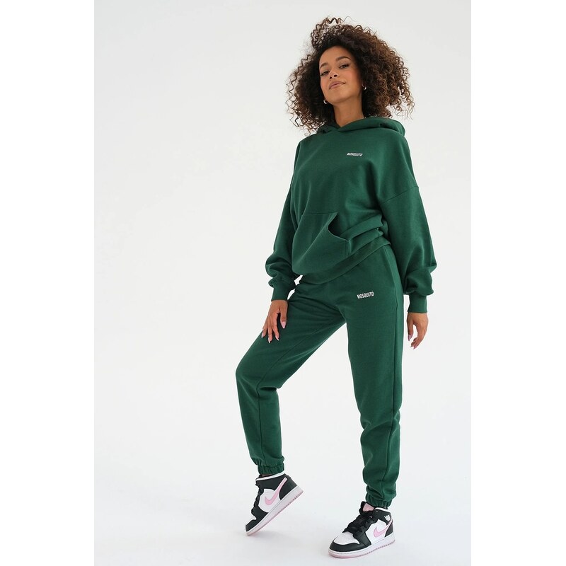 Mosquito Dámska tepláková mikina s kapucňou Pure Hunter Green zelená, 65319832