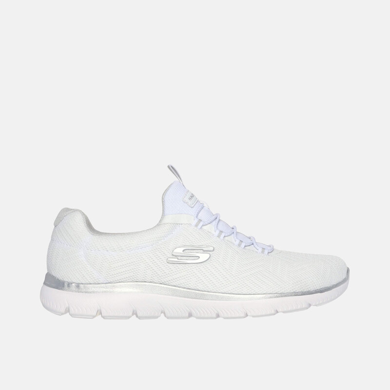Dámske bielo-strieborné tenisky Skechers Summits - Artistry Chic 65547093