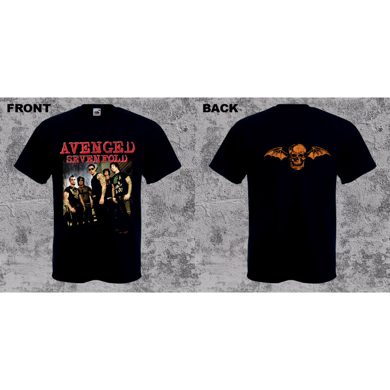 Fruit of the Loom Avenged Sevenfold - Red Logo and Band (tričko) 65547104