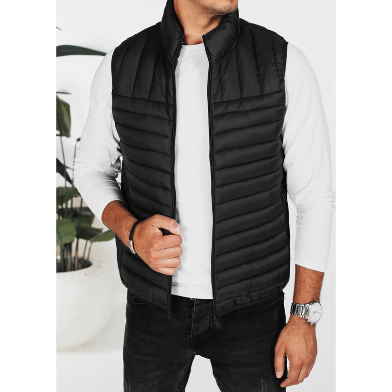 BASIC Čierna pánska prešívaná vesta TX5084 65558198