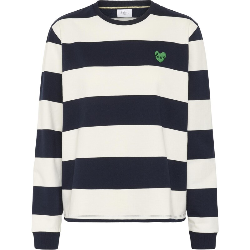 SAINT TROPEZ Mikina MajsaSZ tmavomodrá / limetová / biela ako vlna 65884328