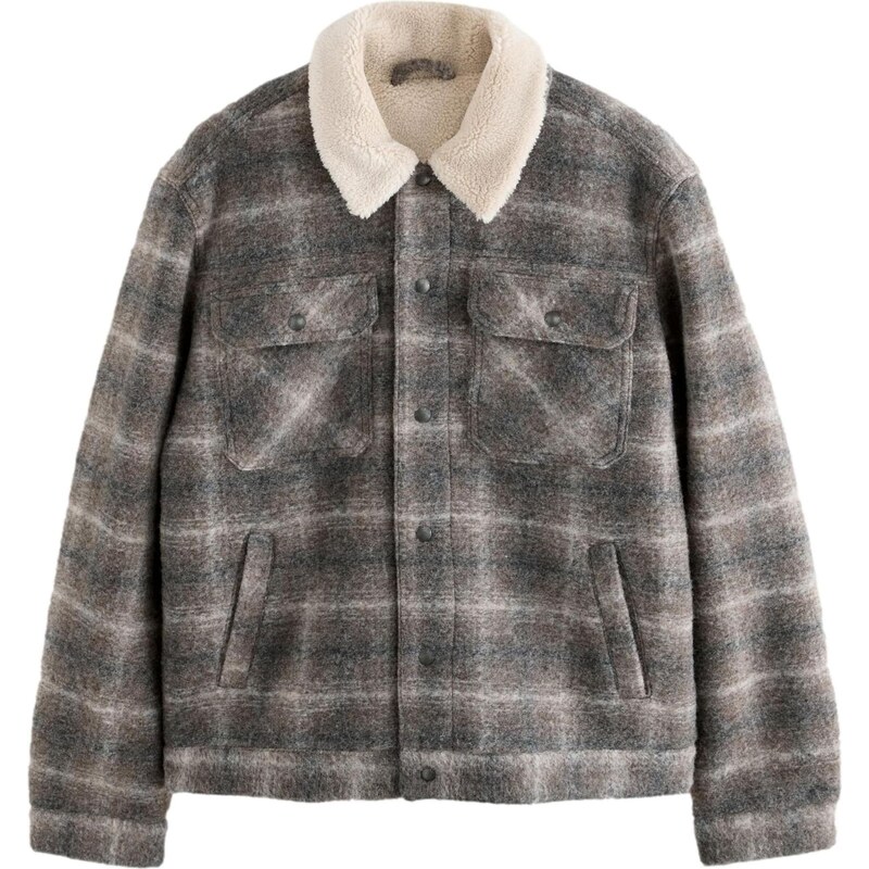 Next Prechodná bunda tmavohnedá / čierna / biela 65663351