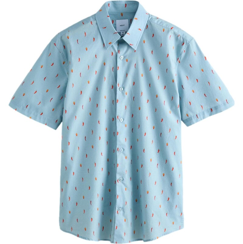 Next Košeľa svetlomodrá / zelená / červená 65663438