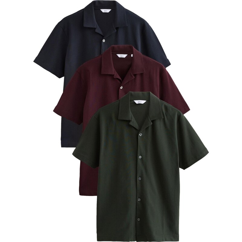 Next Košeľa tmavomodrá / tmavozelená / burgundská 65663429