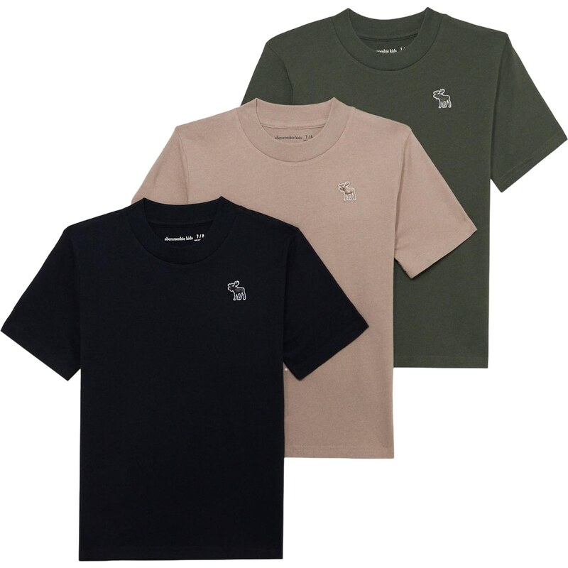 Abercrombie & Fitch Tričko béžová / zelená / čierna 65893611