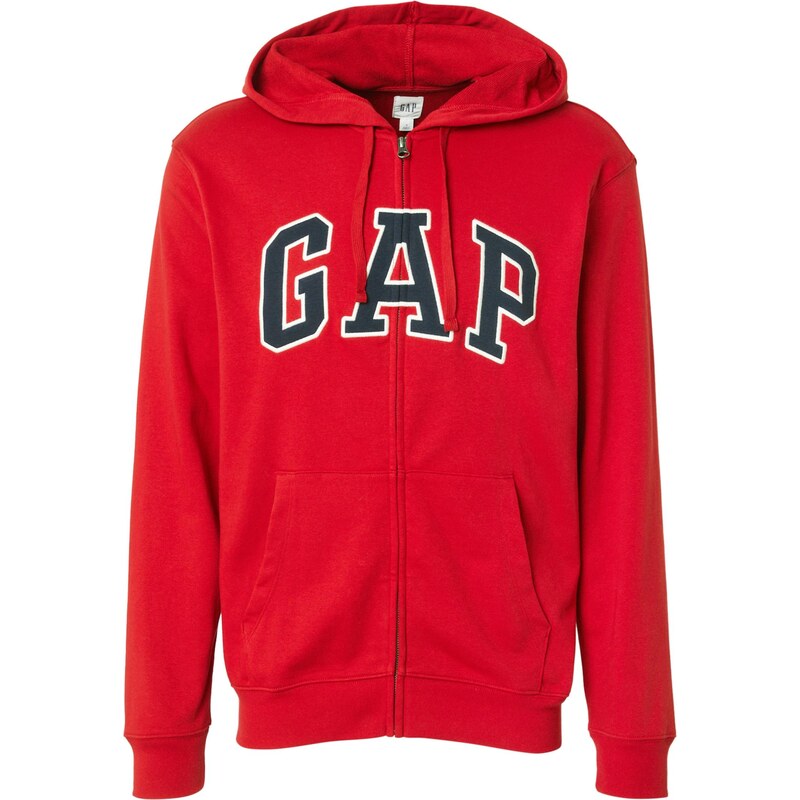 GAP Tepláková bunda HERITAGE tmavomodrá / jasne červená / biela 65560109