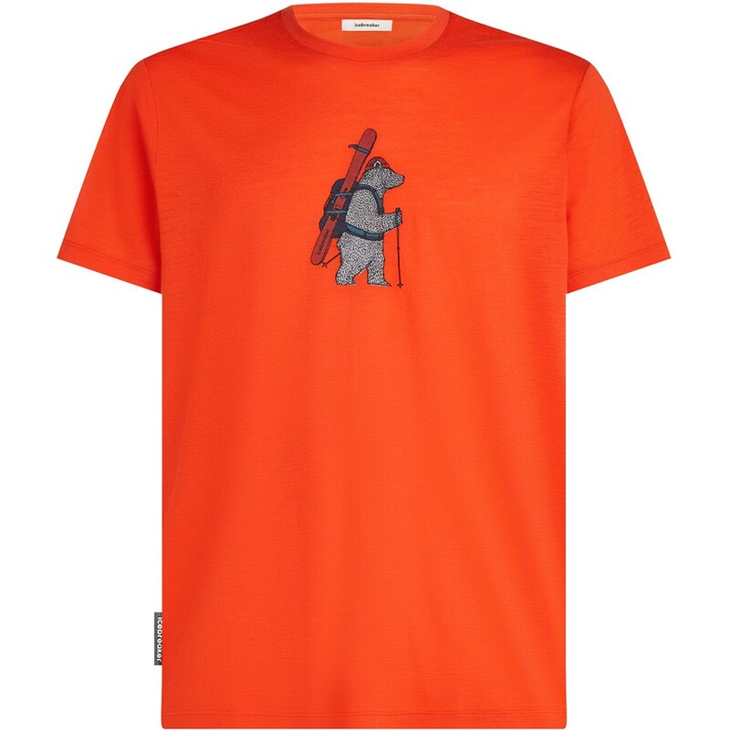 ICEBREAKER Funkčné tričko Bear Tour indigo / sivá / tmavooranžová / 65559003