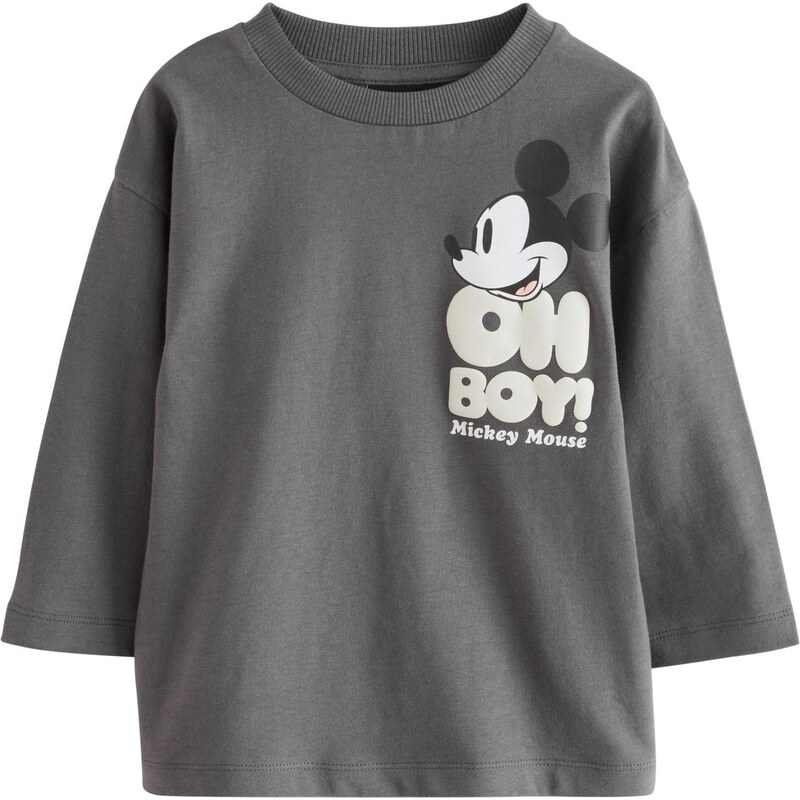 Next Tričko Mickey Mouse sivá / čierna / šedobiela 65882561