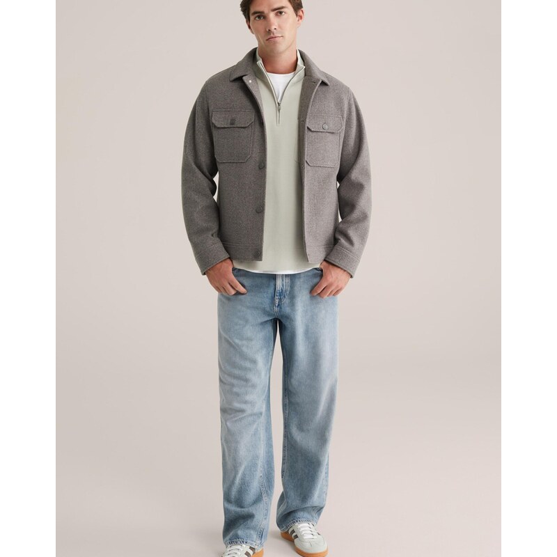 WE Fashion Prechodná bunda sivá 65577134