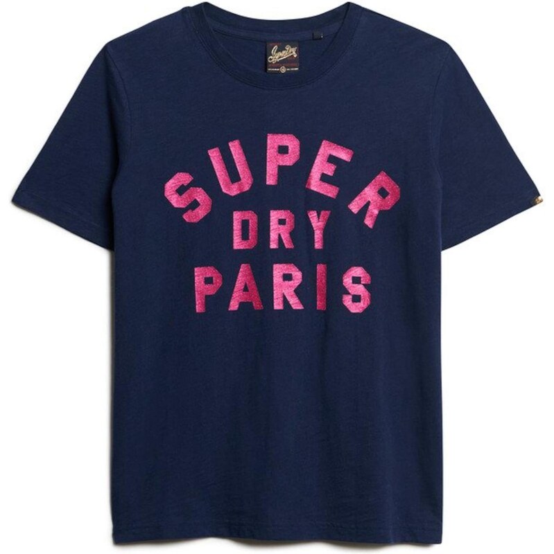 Superdry & Co Tričko námornícka modrá / ružová 65874120