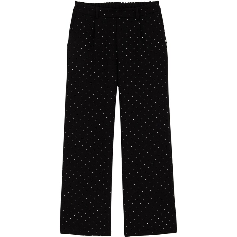 WE Fashion Nohavice čierna / biela 65887096