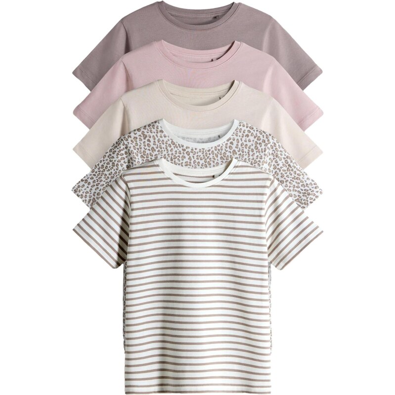 The Set Tričko svetlobéžová / svetlofialová / ružová / biela 65660457