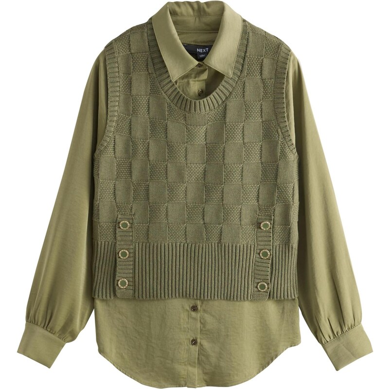 Next Sveter kaki 65773436