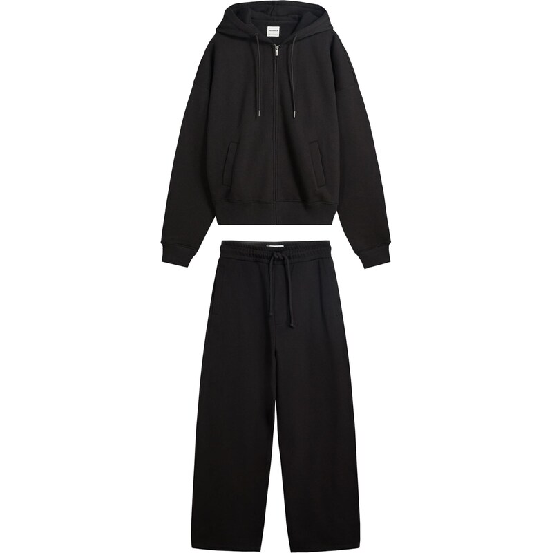 Bershka Joggingová súprava čierna 65665478