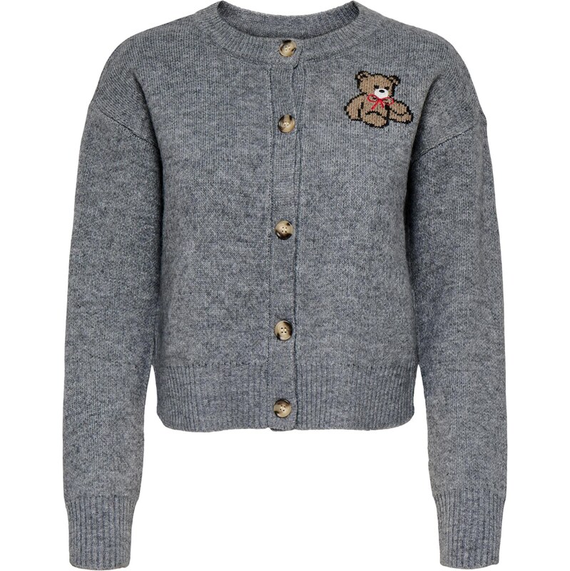 ONLY Kardigán hnedá / svetlohnedá / sivá melírovaná / biela 65890371