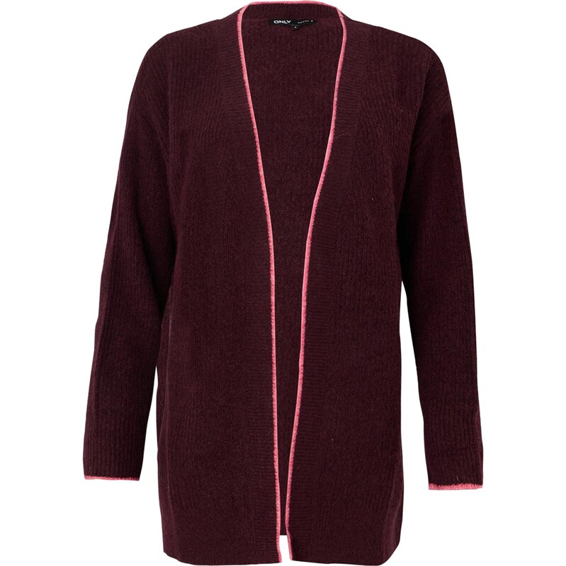 ONLY Kardigán ONLHAVANNA svetloružová / vínovo červená 65893166