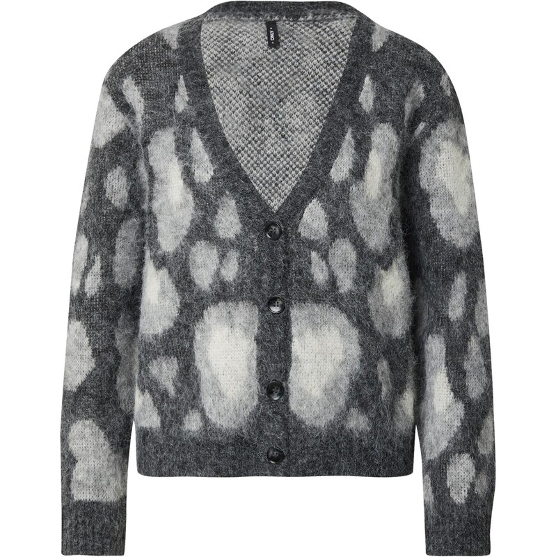 ONLY Kardigán ONLEDELIE svetlosivá / tmavosivá / biela 65894172