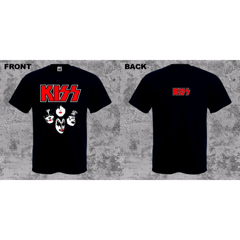 Fruit of the Loom Kiss - Band Red Logo (tričko) 65561662