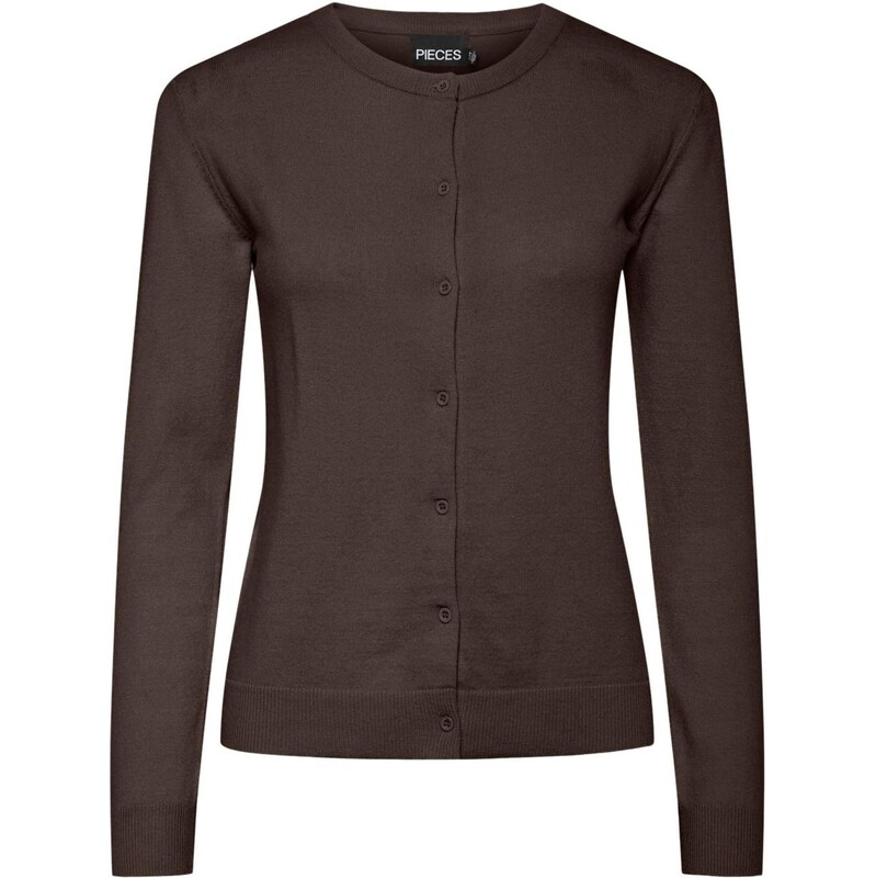 PIECES Kardigán PCNora tmavohnedá 65595208