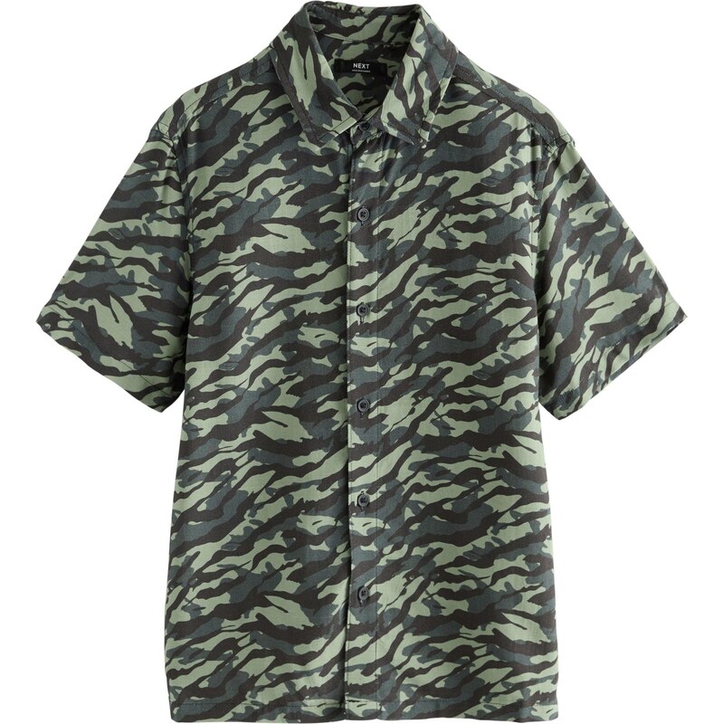 Next Košeľa kaki / svetlozelená / tmavozelená 65853170