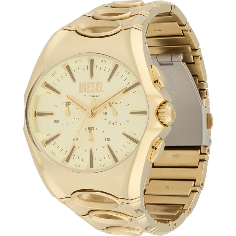 DIESEL Analógové hodinky CURVE zlatá 65665554