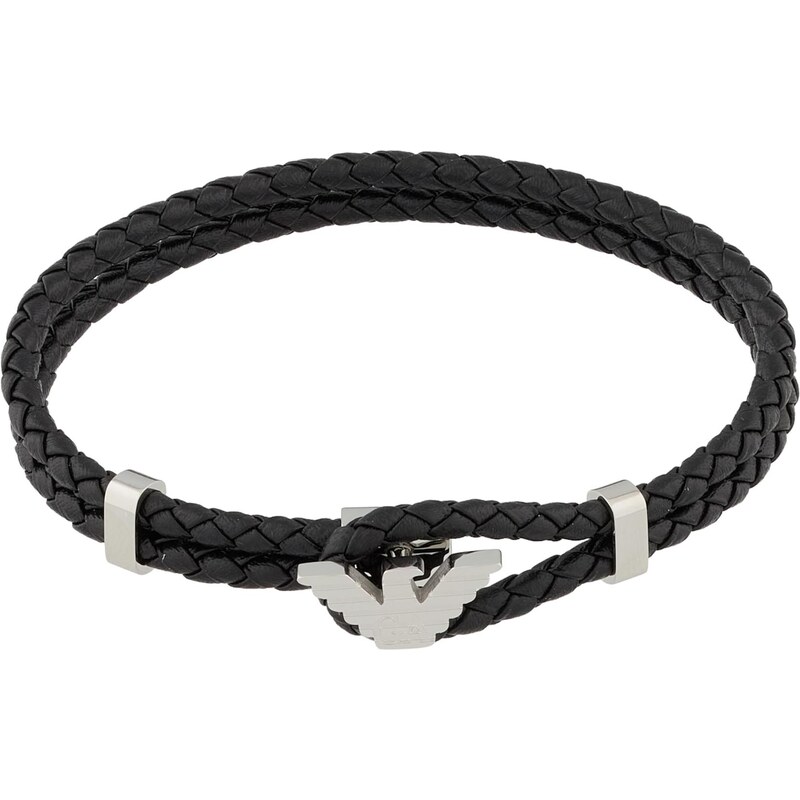 Emporio Armani Náramok čierna / strieborná 65895146