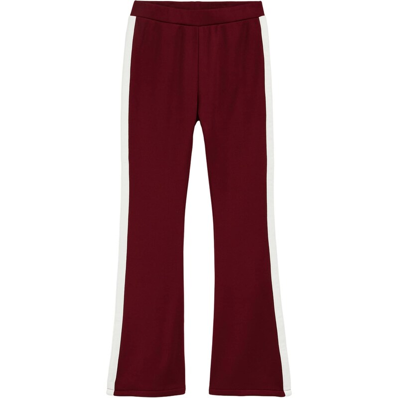 WE Fashion Legíny burgundská / biela 65656070