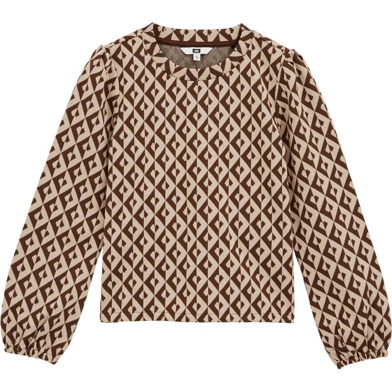 WE Fashion Mikina béžová / čokoládová 65657542