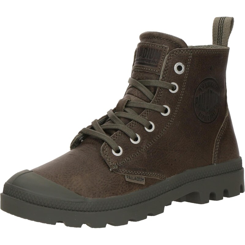 Palladium Šnurovacie čižmy tmavohnedá 65895140