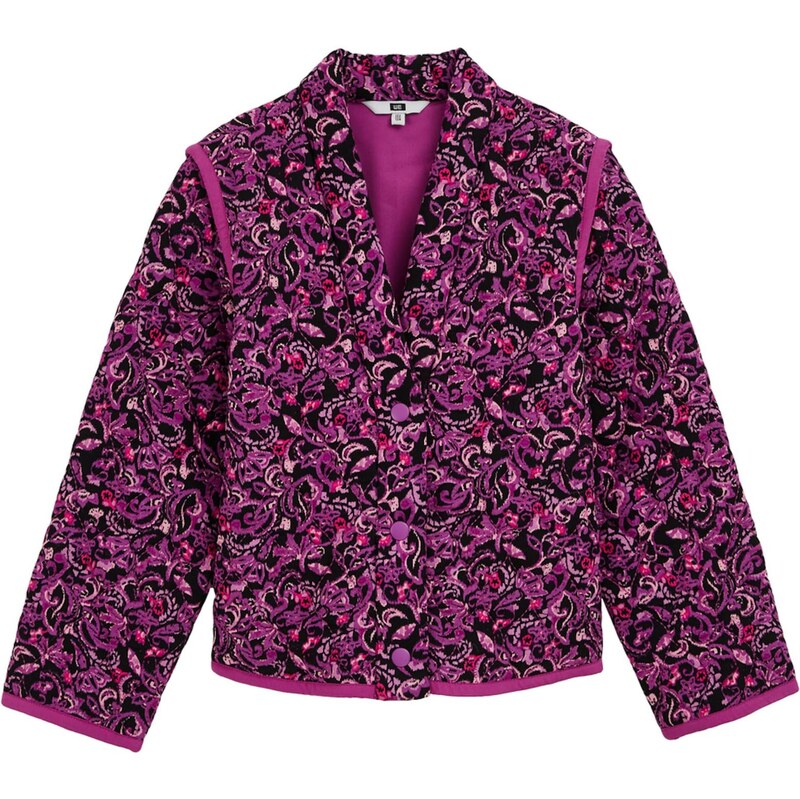 WE Fashion Prechodná bunda fialová / ružová / čierna 65657986