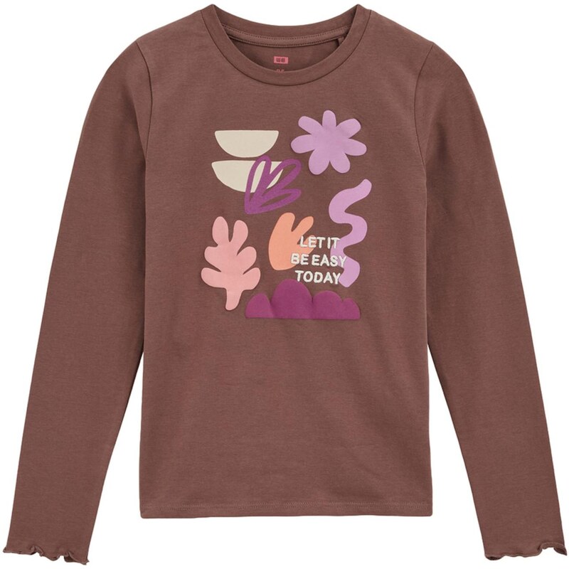 WE Fashion Tričko hnedá / fialová / svetlooranžová / ružová 65657982