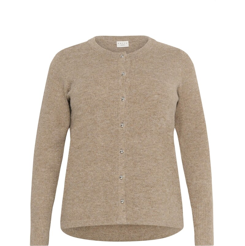 KAFFE CURVE Kardigán Niela hnedá melírovaná 65888658