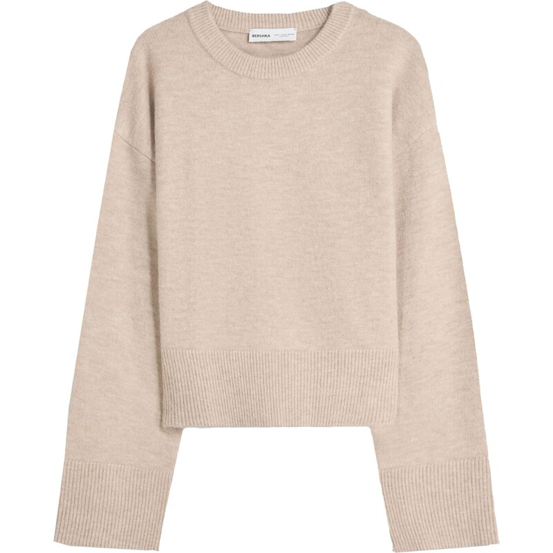 Bershka Sveter piesková 65889212