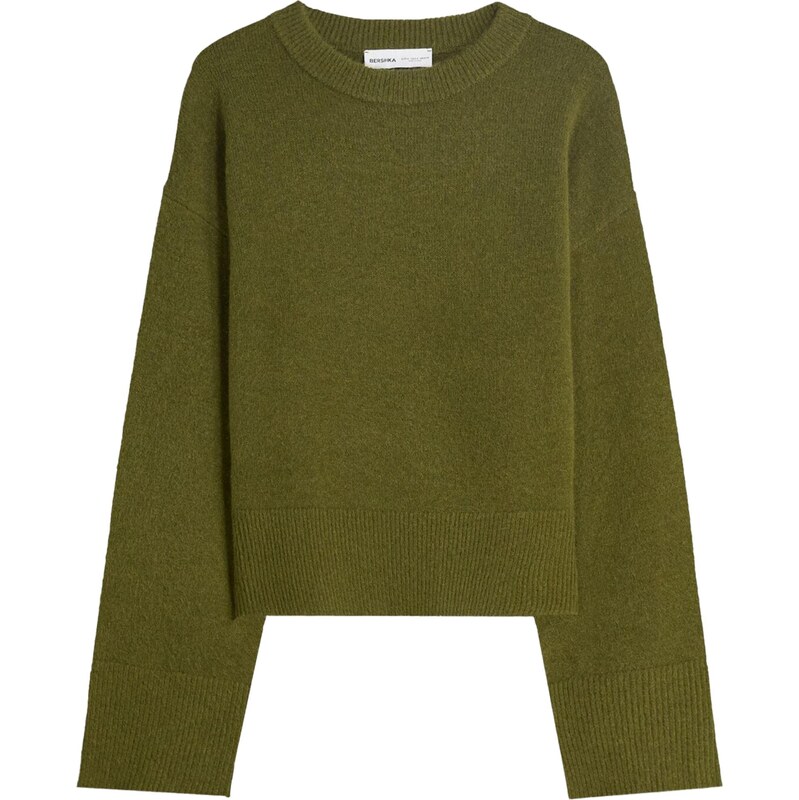 Bershka Sveter olivová 65773405