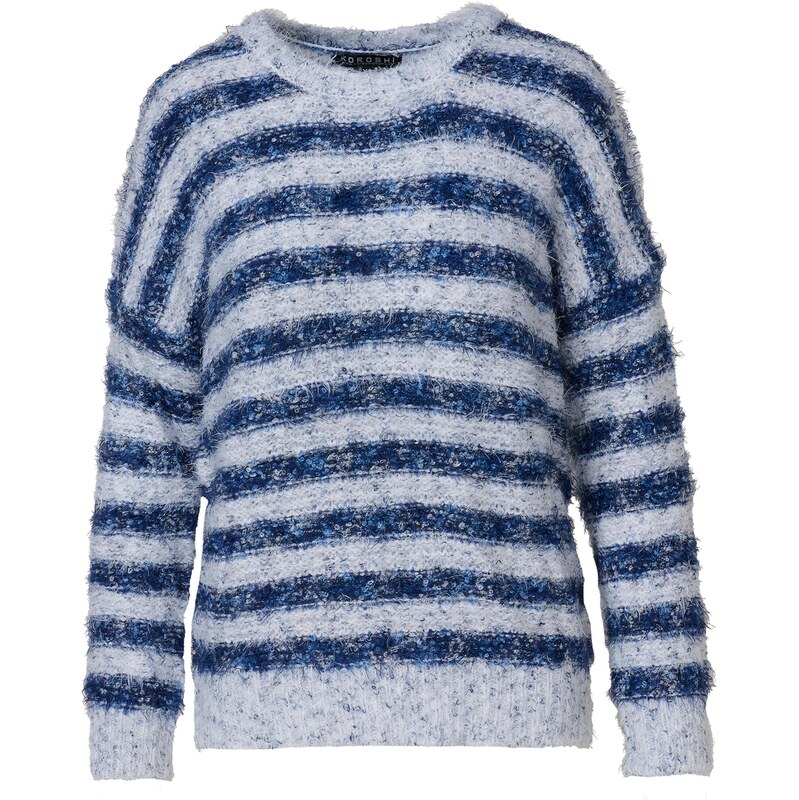 KOROSHI Sveter tmavomodrá / biela melírovaná 65889362