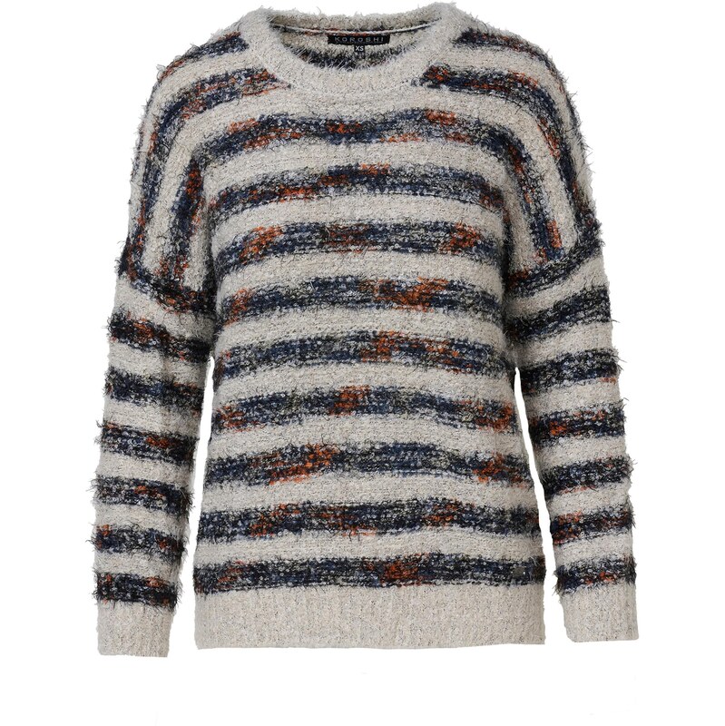 KOROSHI Sveter čierna / šedobiela 65889925