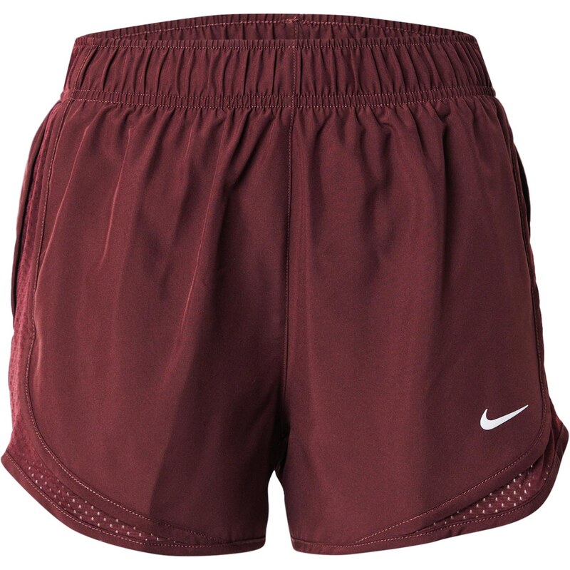 NIKE Športové nohavice TEMPO vínovo červená / biela 65665529