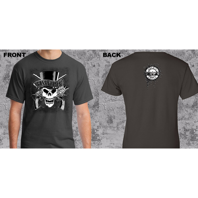 Fruit of the Loom Guns N Roses - Skull Grey (Anthracite) (tričko) 65578269