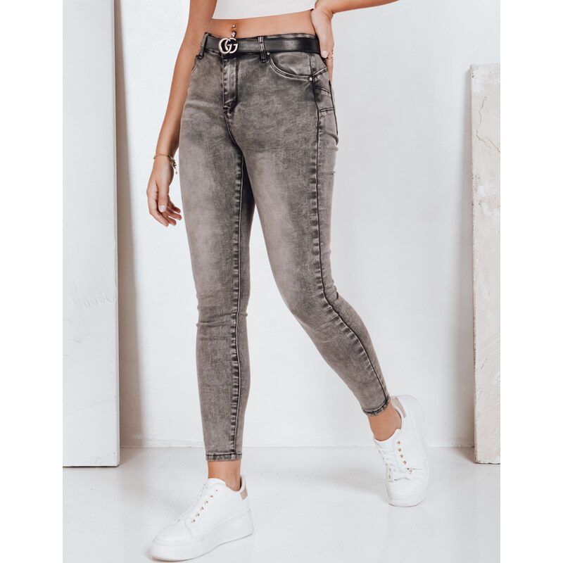 BASIC Tmavosivé dámske skinny džínsy JORNIX UY2192 58509775