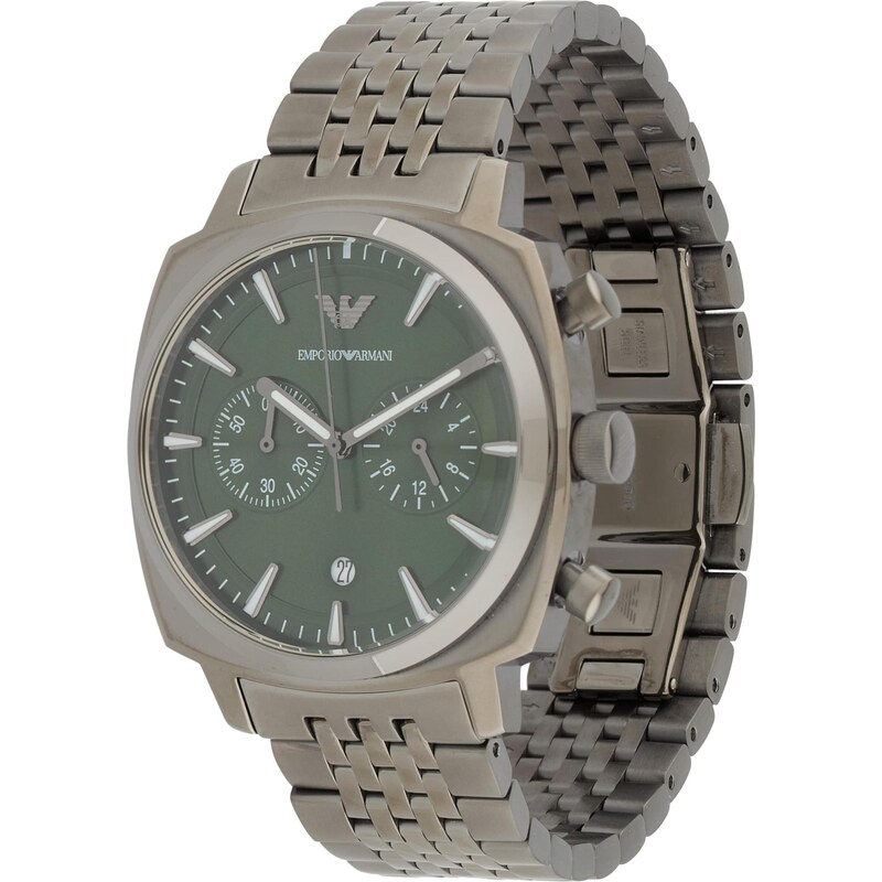 Emporio Armani Analógové hodinky antracitová / tmavozelená 65679287