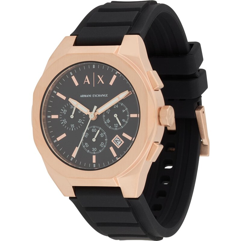 ARMANI EXCHANGE Analógové hodinky ružové zlato / sivá / čierna 65582313