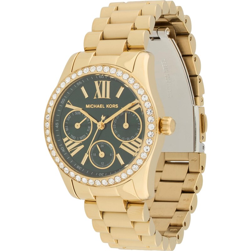 MICHAEL Michael Kors Analógové hodinky LEXINGTON zlatá / smaragdová 65582317