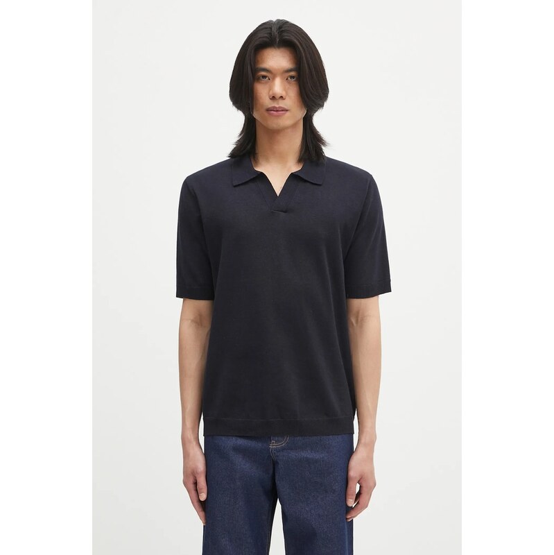 Ľanové polo Norse Projects Leif Cotton Linen Polo 65585876