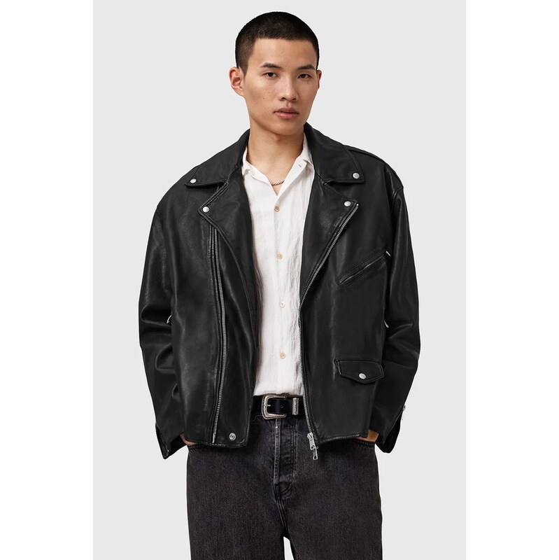 Kožená bunda AllSaints BRADFORD 65593824