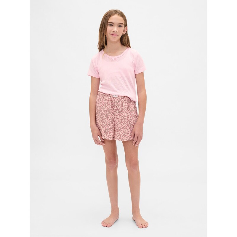 Dievčenské flanelové pyžamové šortky GAP 66313044