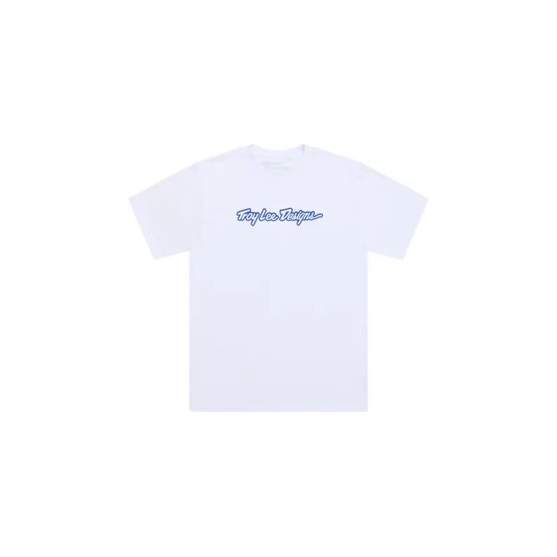 E-shop Troy Lee Designs Signature pánske tričko krátky rukáv White vel.